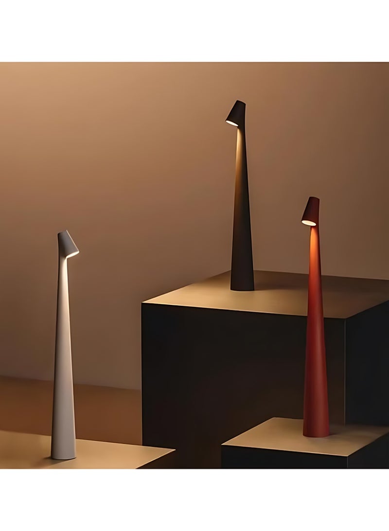 CLAVON Rechargeable LED touch-sensitive desk lamp with three adjustable brightness levels, suitable for reading and studying in the bedroom or living room (black). - Image 1